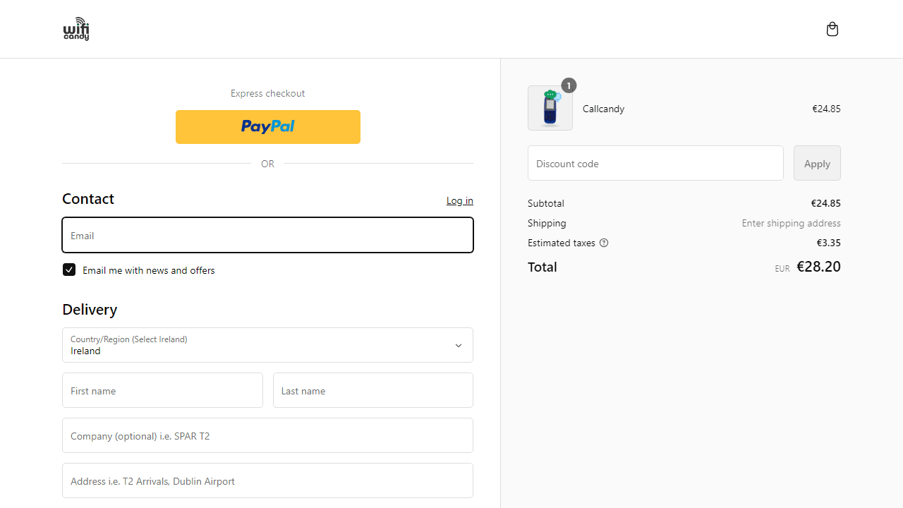 How to apply WiFi Candy coupon code